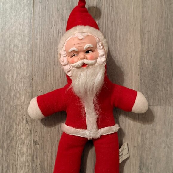 Vintage Plush Santa Claus, stuffed Christmas Santa - Picture 2 of 5